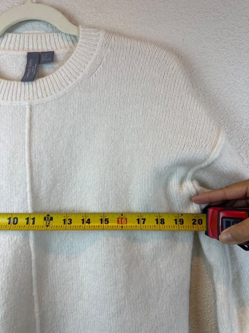Sweaty Betty Cream Knit Sweater XS Wool Alpaca Blend Cozy Minimalist - Picture 7 of 13